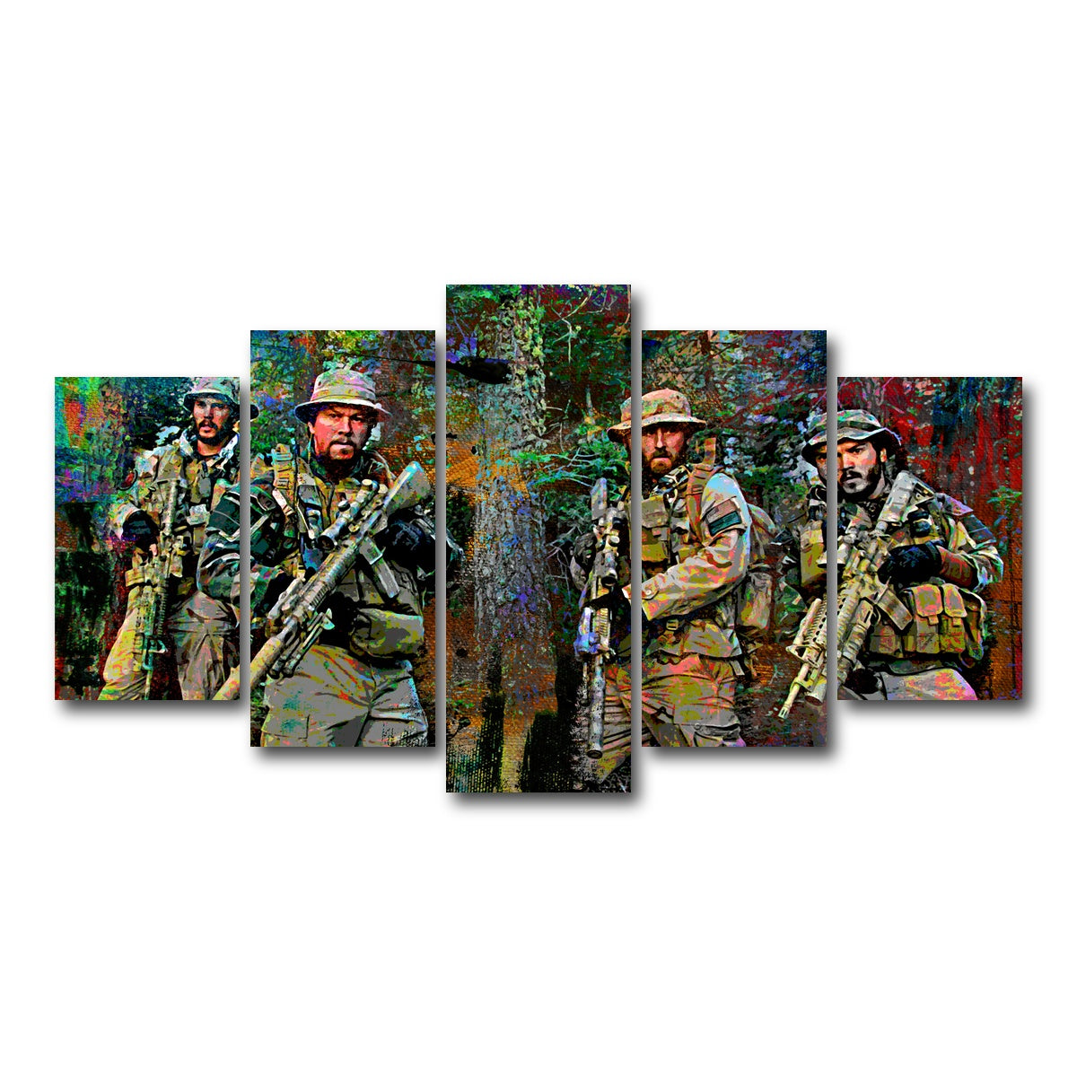 AUTO-MOCKUP WHITE | Lone Survivor Crew | 5 Piece | Gallery Wrap Canvas | group=5_normal