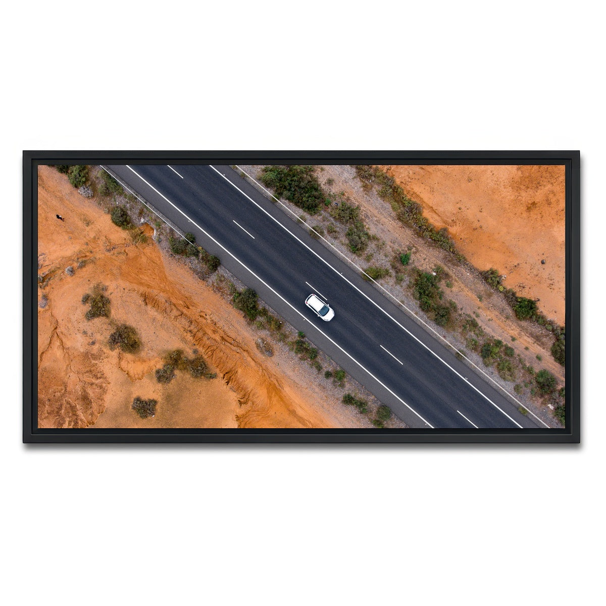 AUTO-MOCKUP WHITE | Lonely Drive | 1 Piece | Black Framed Canvas | group=2x1