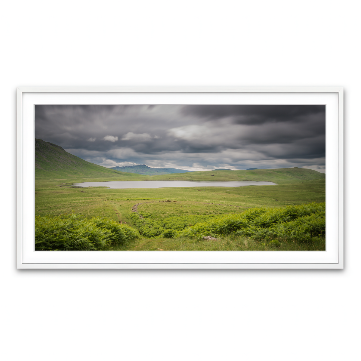 Framed Print 2x1 White
