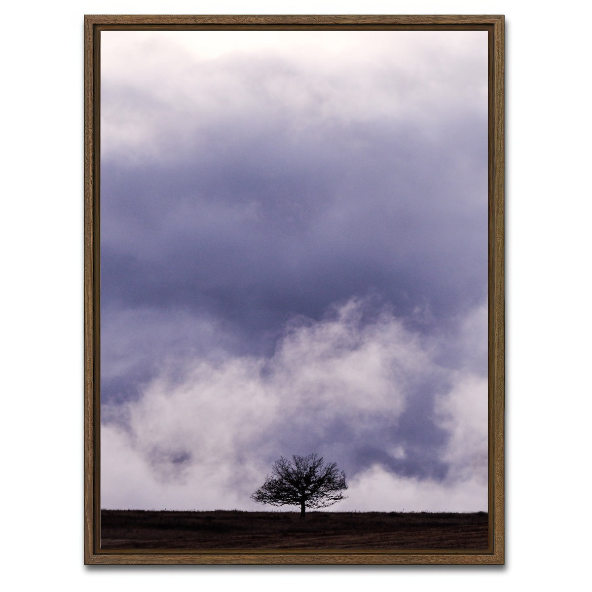 AUTO-MOCKUP WHITE | Lonely Tree | 1 Piece | Walnut Framed Canvas | group=3x4