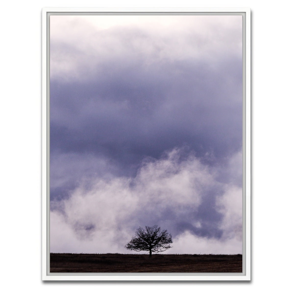 AUTO-MOCKUP WHITE | Lonely Tree | 1 Piece | White Framed Canvas | group=3x4