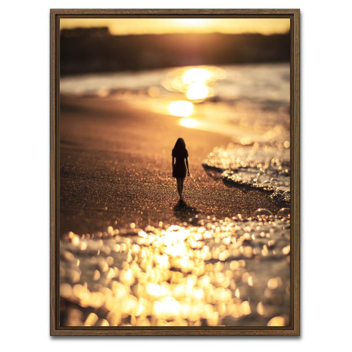 AUTO-MOCKUP WHITE | Lonely | 1 Piece | Walnut Framed Canvas | group=3x4