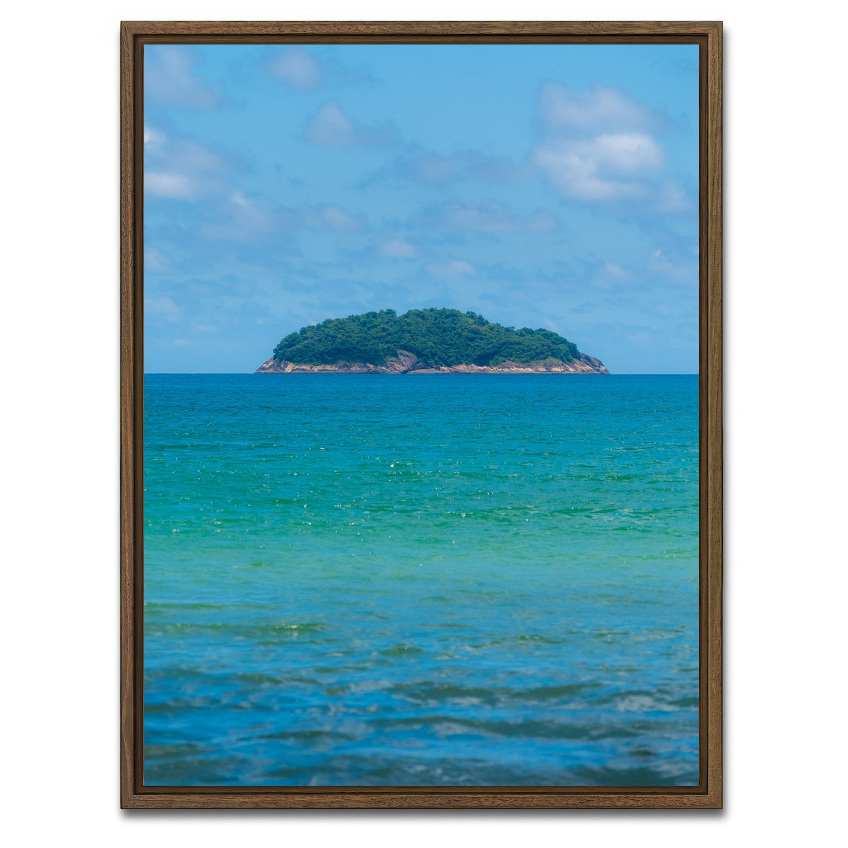 AUTO-MOCKUP WHITE | Lonely island | 1 Piece | Walnut Framed Canvas | group=3x4