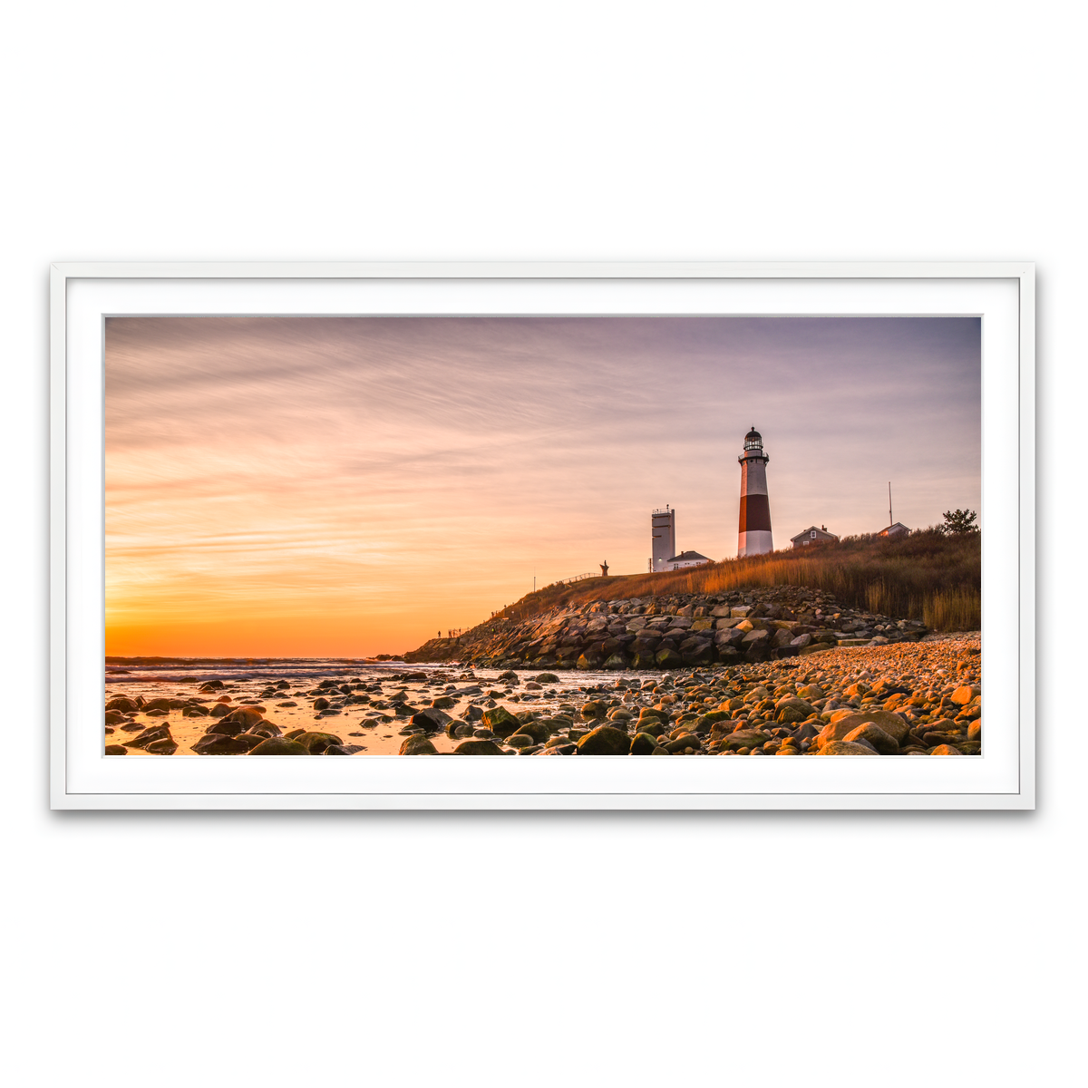 Framed Print 2x1 White