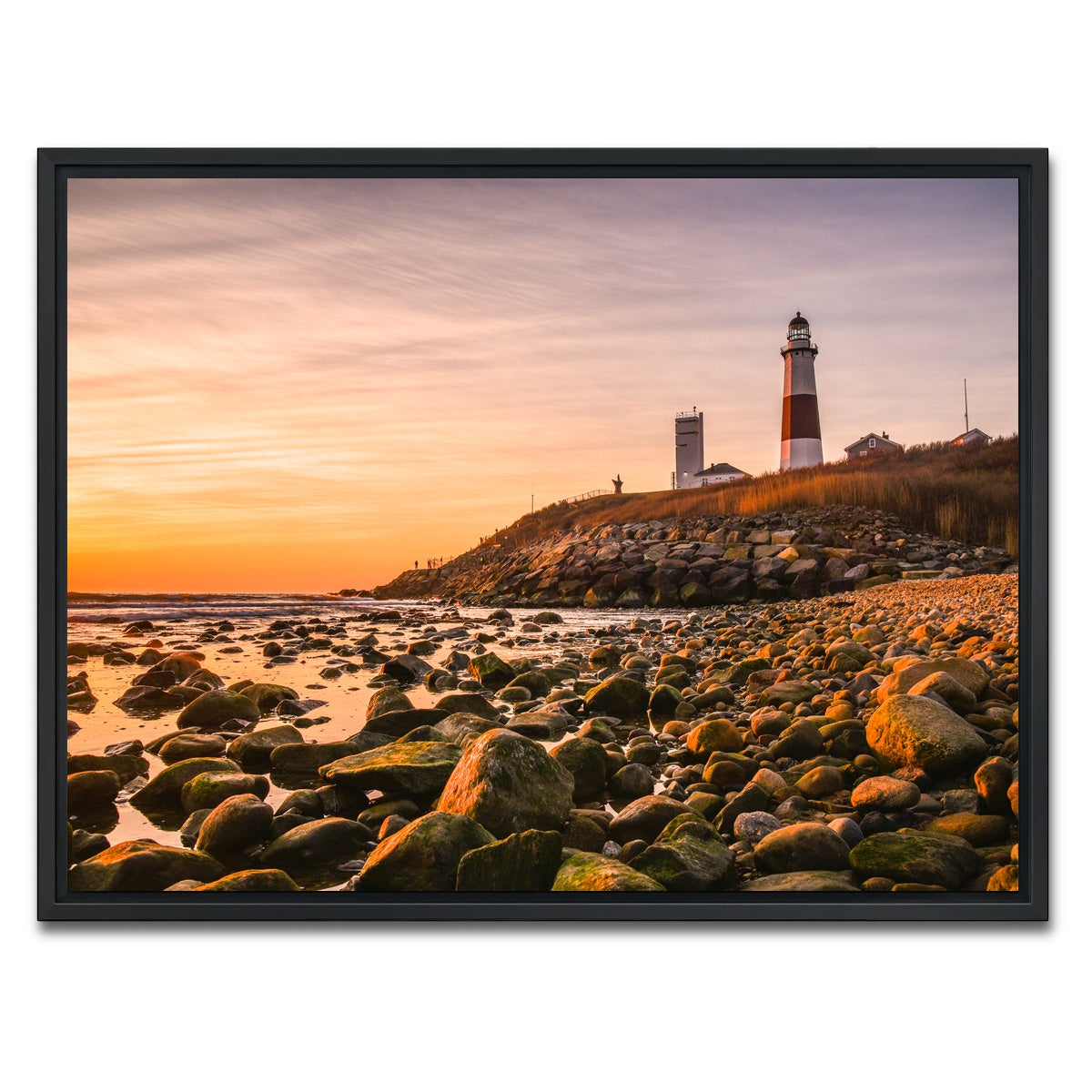 AUTO-MOCKUP WHITE | Long Island Lighthouse | 1 Piece | Black Framed Canvas | group=4x3