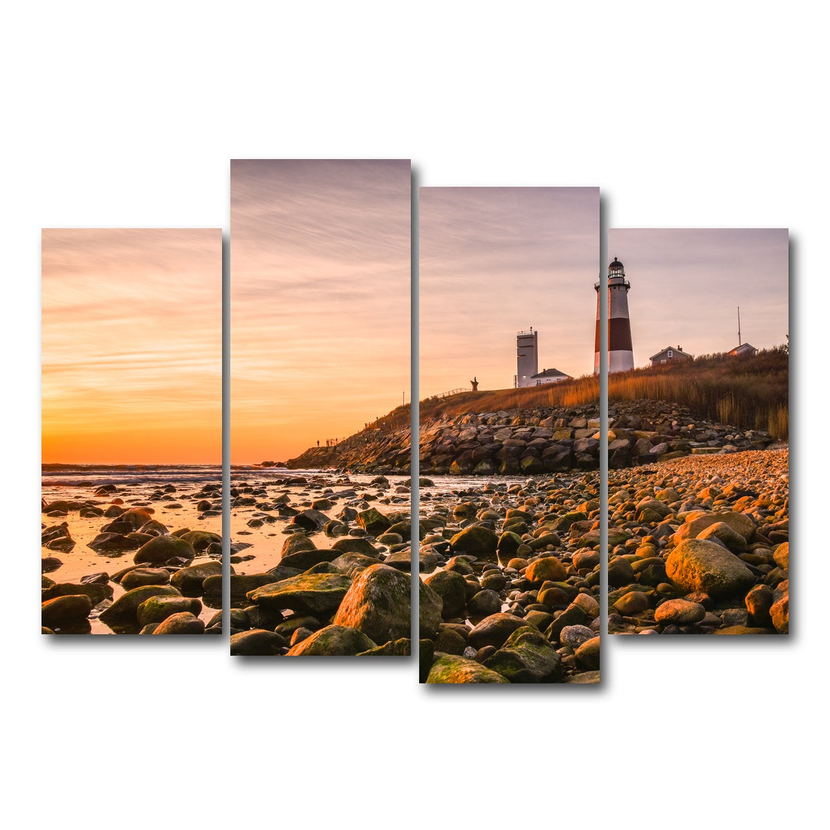 AUTO-MOCKUP WHITE | Long Island Lighthouse | 4 Piece | Gallery Wrap Canvas | group=4_normal