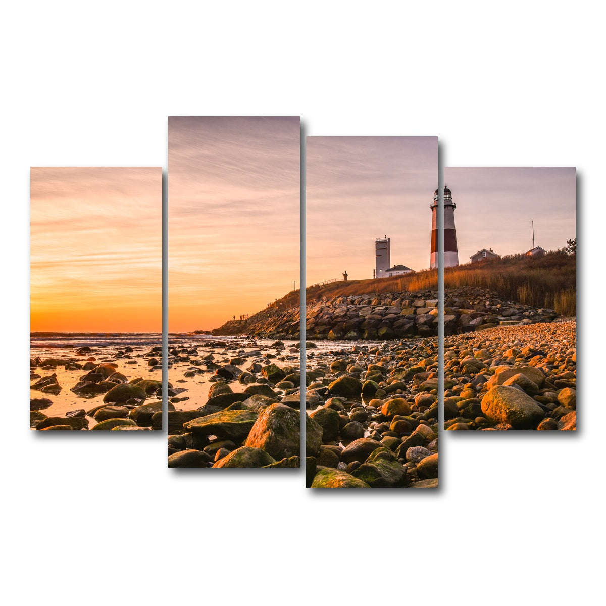 AUTO-MOCKUP WHITE | Long Island Lighthouse | 4 Piece | Gallery Wrap Canvas | group=4_short