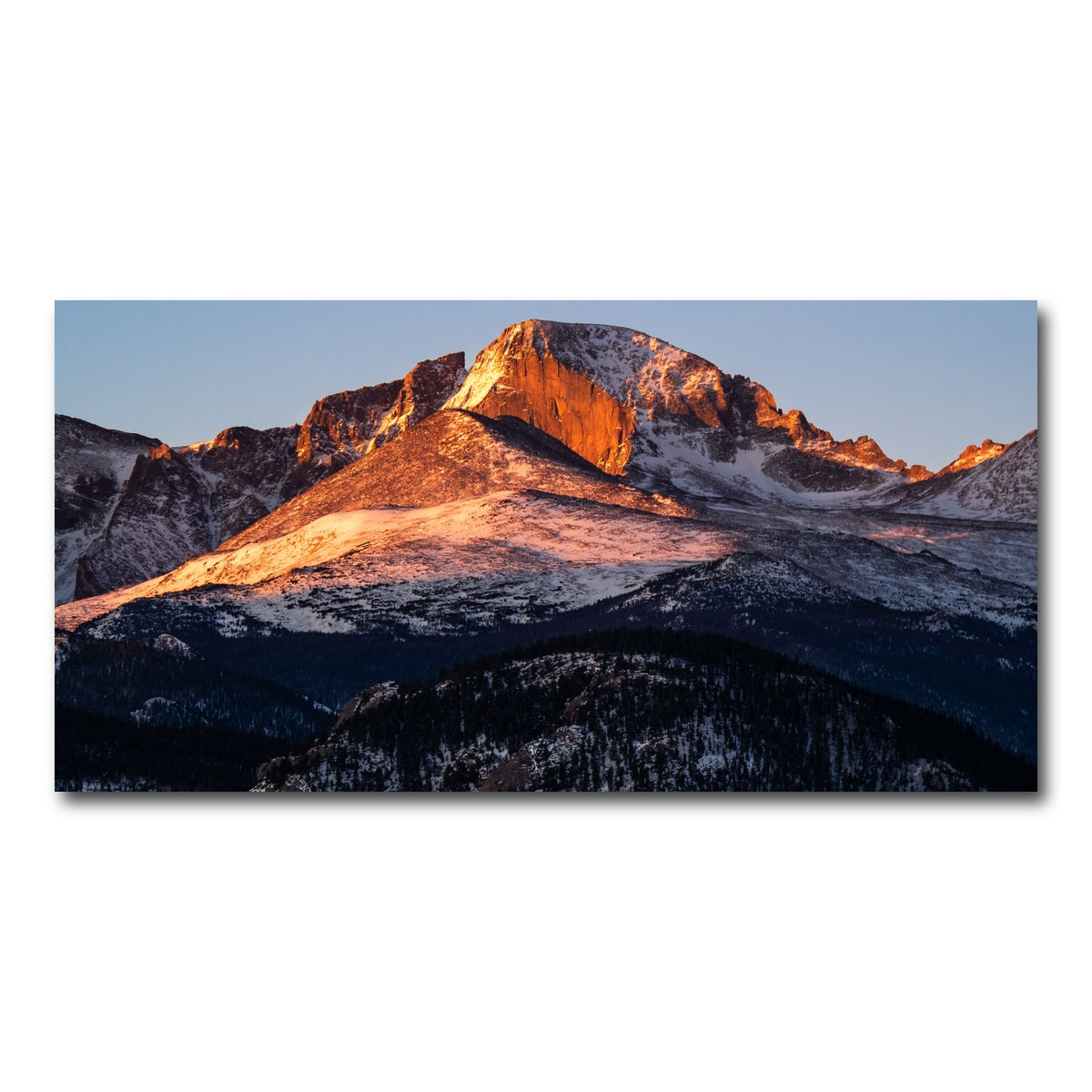AUTO-MOCKUP WHITE | Longs Peak at sunrise | 1 Piece | Gallery Wrap Canvas | group=2x1