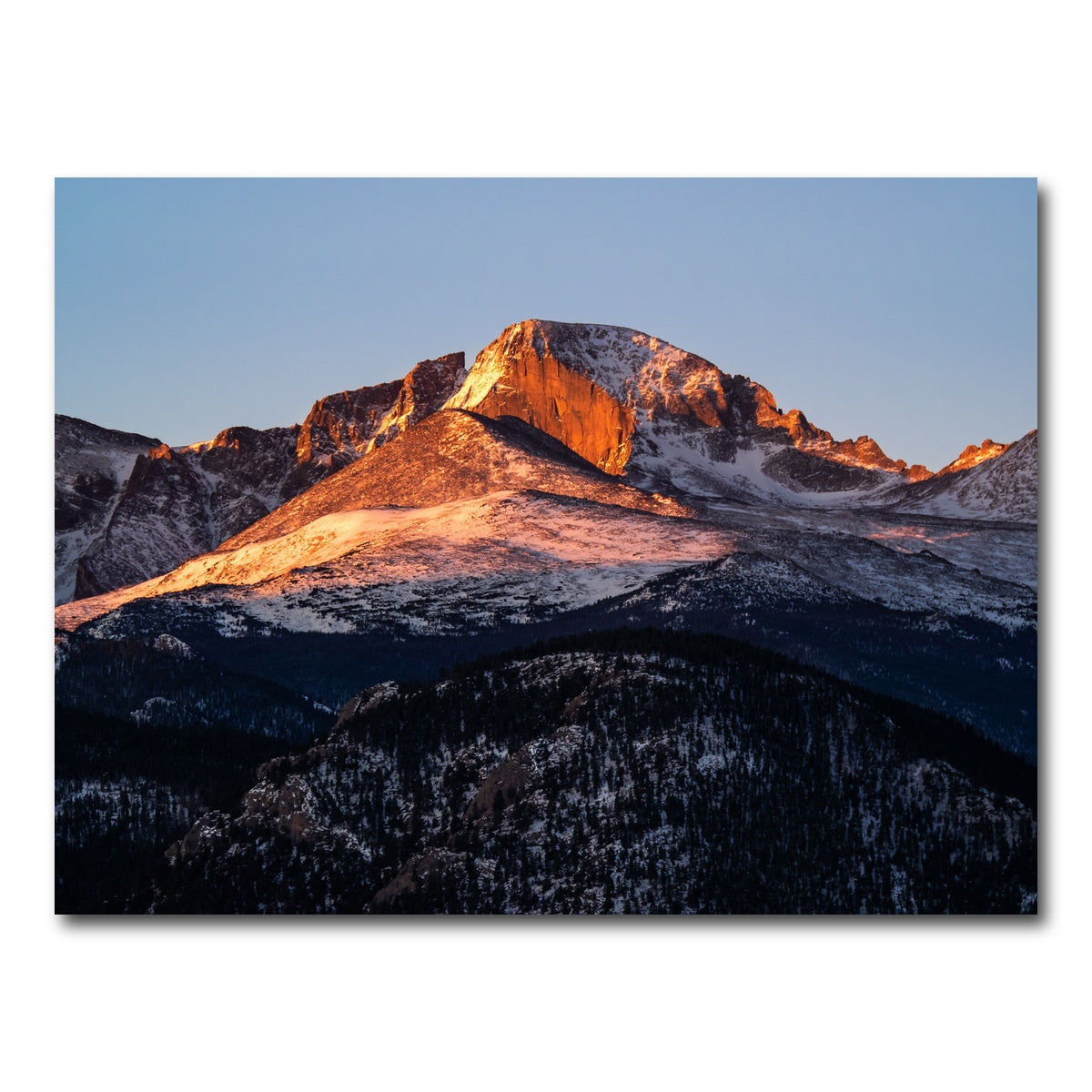AUTO-MOCKUP WHITE | Longs Peak at sunrise | 1 Piece | Gallery Wrap Canvas | group=4x3