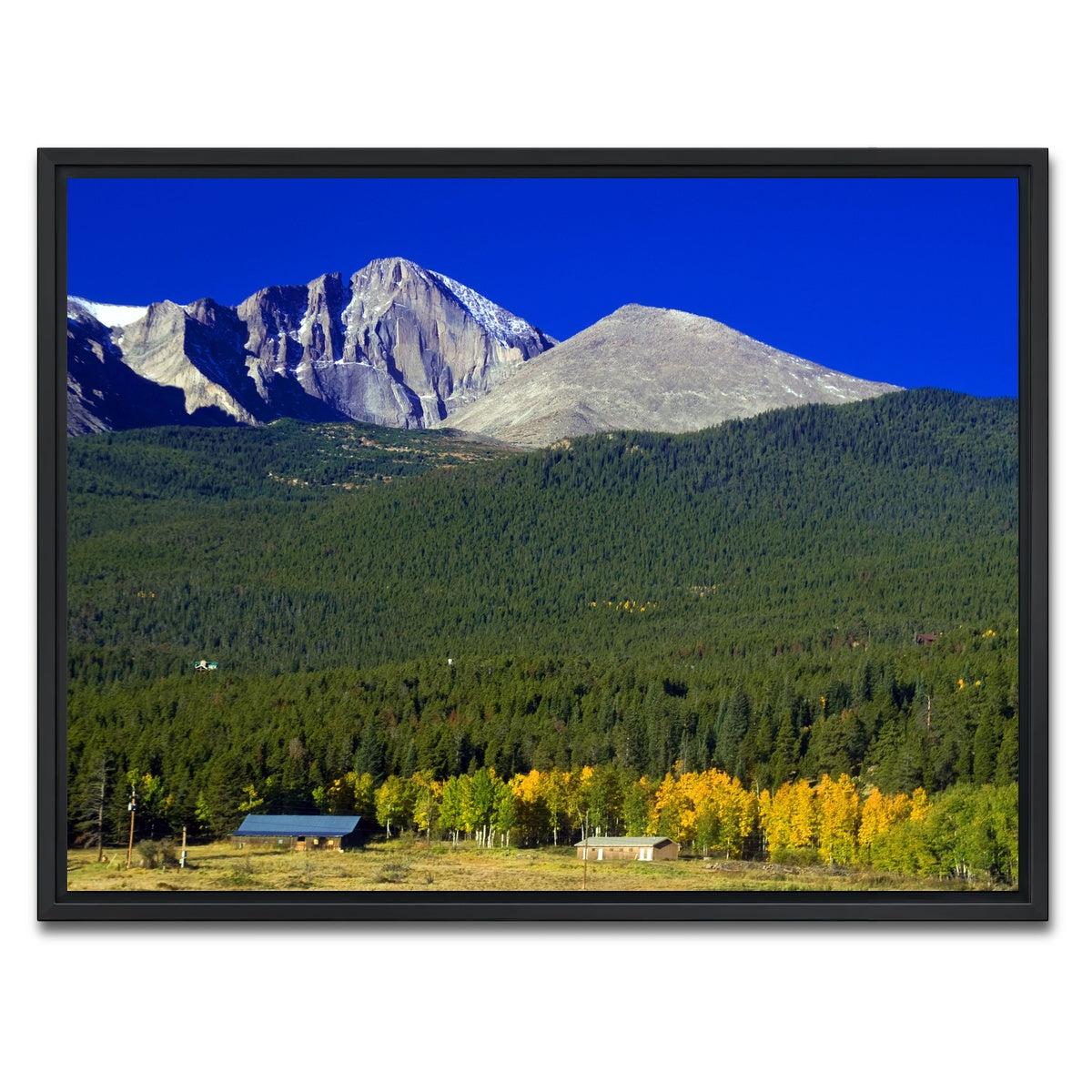 AUTO-MOCKUP WHITE | Longs Peak in Autumn | 1 Piece | Black Framed Canvas | group=4x3
