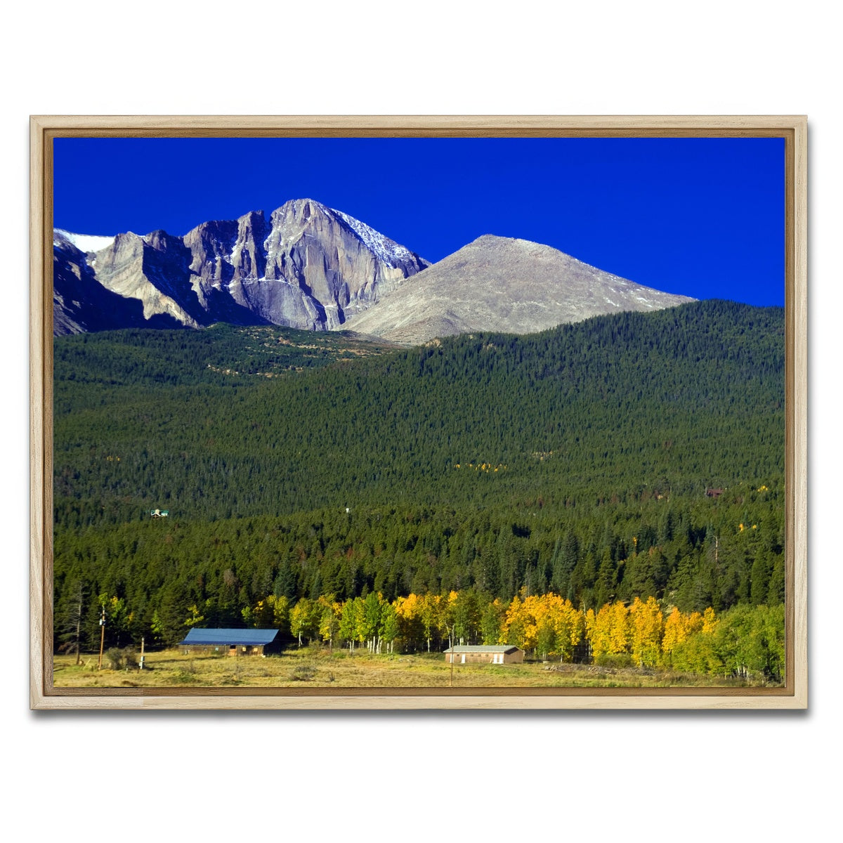 AUTO-MOCKUP WHITE | Longs Peak in Autumn | 1 Piece | Natural Framed Canvas | group=4x3