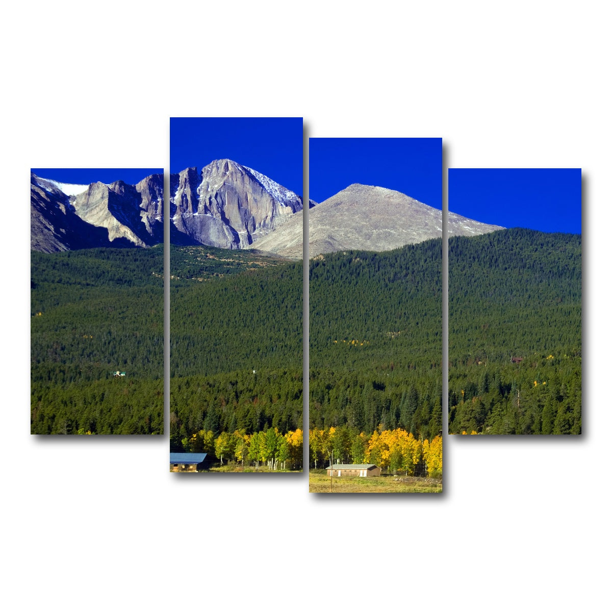 AUTO-MOCKUP WHITE | Longs Peak in Autumn | 4 Piece | Gallery Wrap Canvas | group=4_short