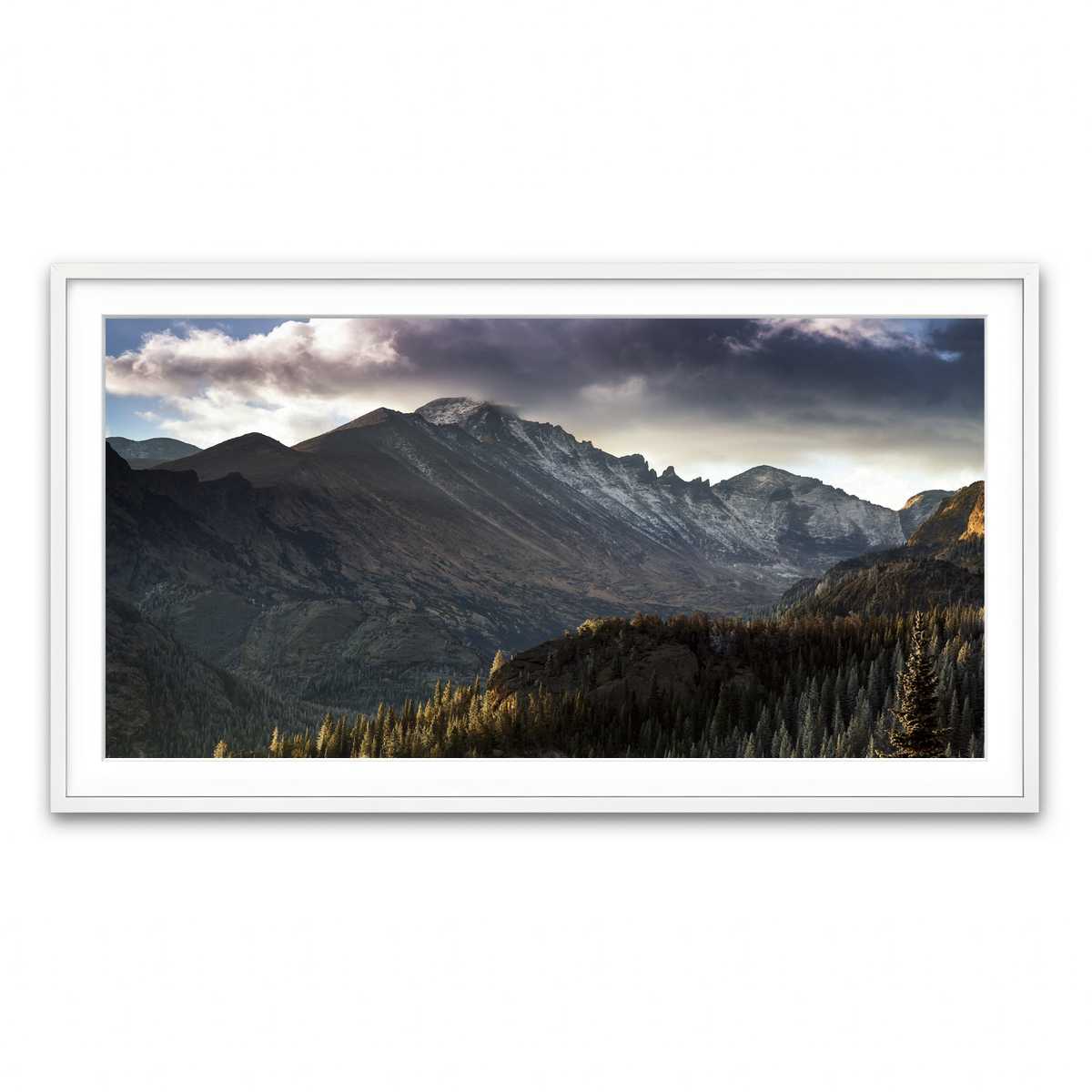 Framed Print 2x1 White