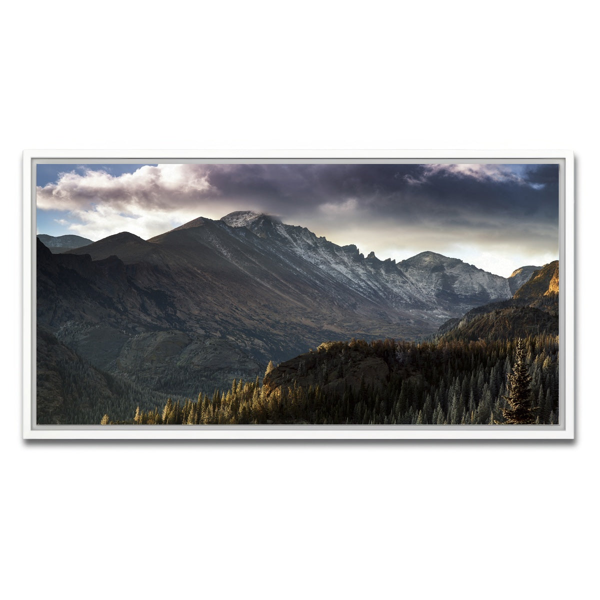 AUTO-MOCKUP WHITE | Longs peak | 1 Piece | White Framed Canvas | group=2x1