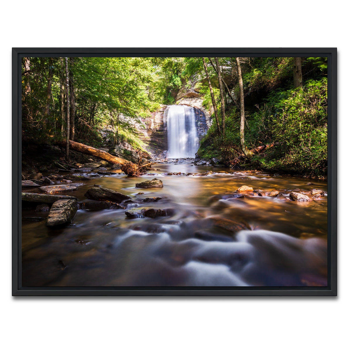 AUTO-MOCKUP WHITE | Looking Glass Falls NC | 1 Piece | Black Framed Canvas | group=4x3