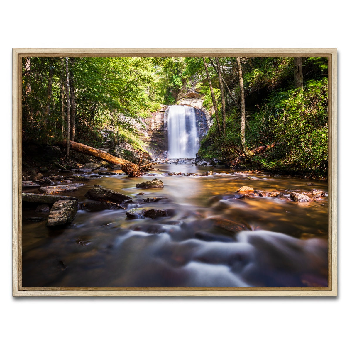 AUTO-MOCKUP WHITE | Looking Glass Falls NC | 1 Piece | Natural Framed Canvas | group=4x3