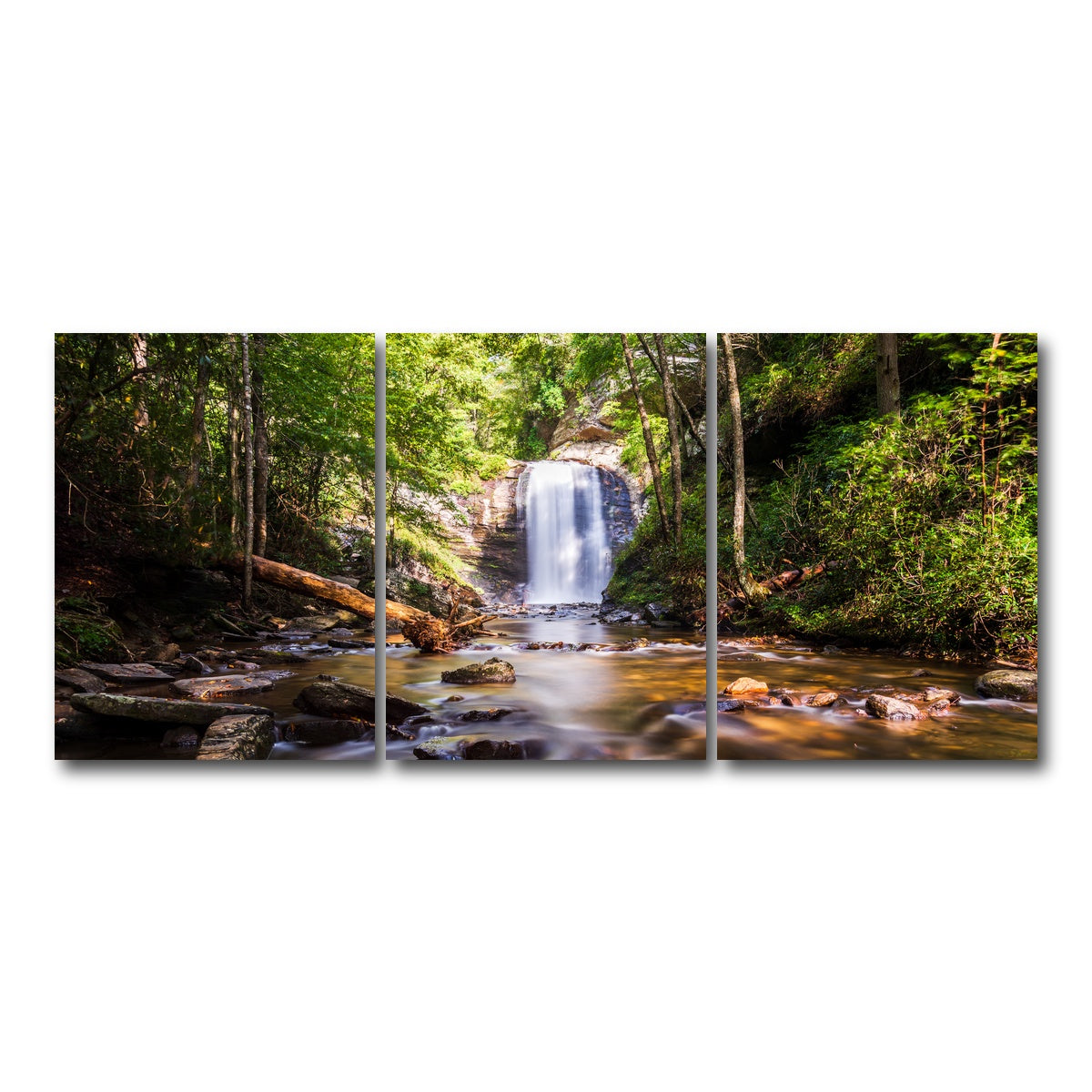 AUTO-MOCKUP WHITE | Looking Glass Falls NC | 3 Piece | Gallery Wrap Canvas | group=18x24