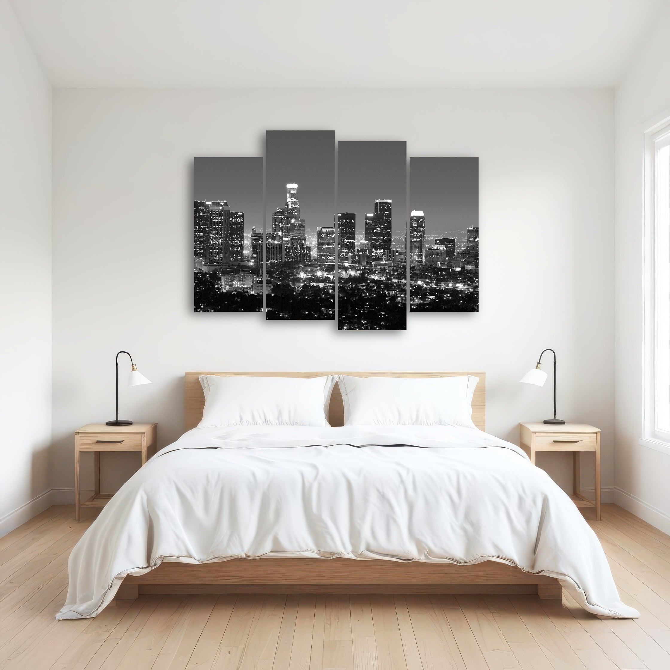 AUTO-MOCKUP ROOM | Los Angeles Skyline Wall Art