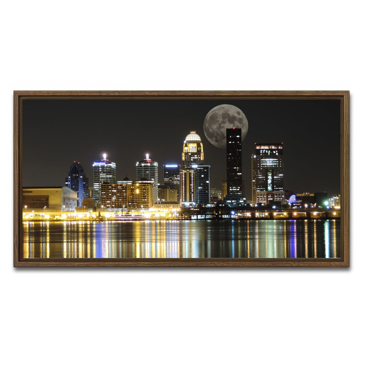 AUTO-MOCKUP WHITE | Louisville Skyline | 1 Piece | Walnut Framed Canvas | group=2x1