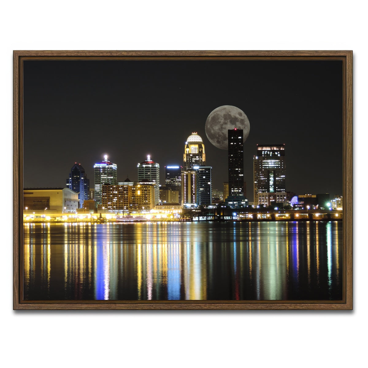 AUTO-MOCKUP WHITE | Louisville Skyline | 1 Piece | Walnut Framed Canvas | group=4x3