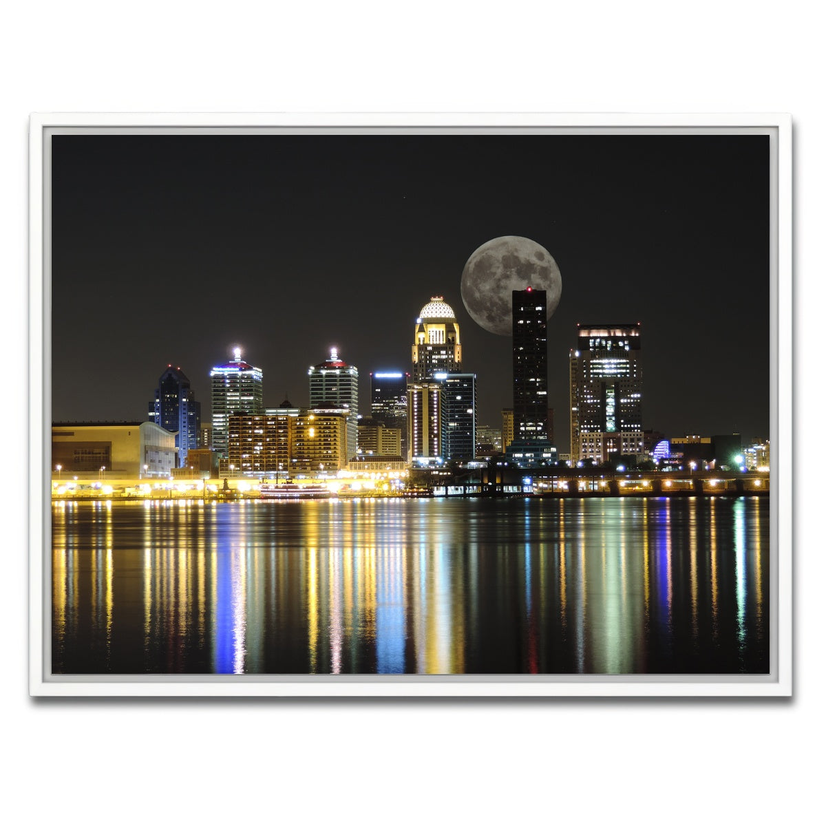 AUTO-MOCKUP WHITE | Louisville Skyline | 1 Piece | White Framed Canvas | group=4x3