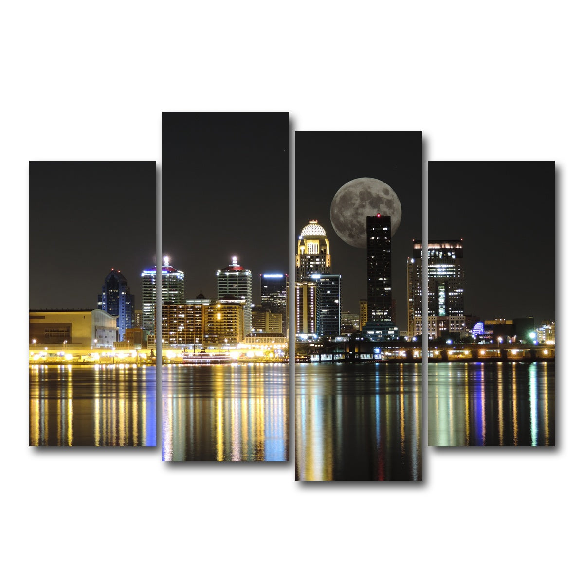AUTO-MOCKUP WHITE | Louisville Skyline | 4 Piece | Gallery Wrap Canvas | group=4_normal