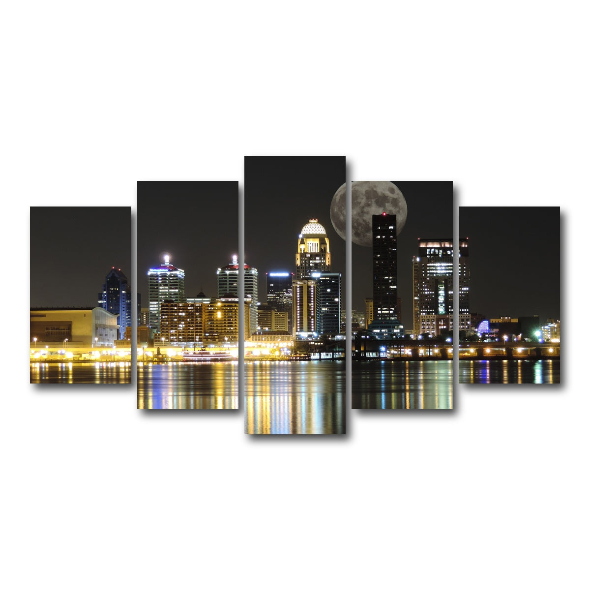 AUTO-MOCKUP WHITE | Louisville Skyline | 5 Piece | Gallery Wrap Canvas | group=5_normal