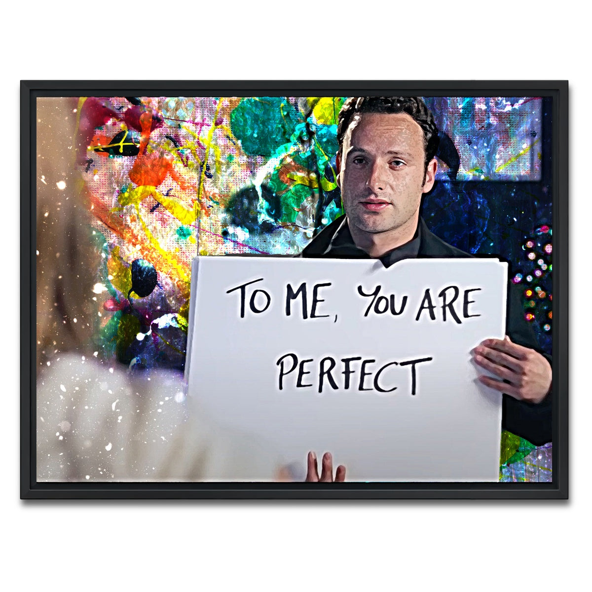 AUTO-MOCKUP WHITE | Love Actually | 1 Piece | Black Framed Canvas | group=4x3