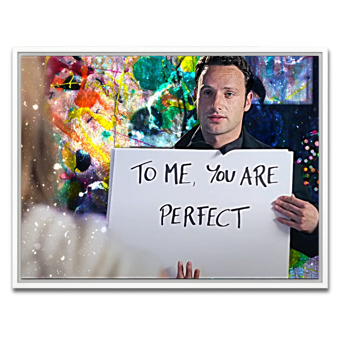 AUTO-MOCKUP WHITE | Love Actually | 1 Piece | White Framed Canvas | group=4x3