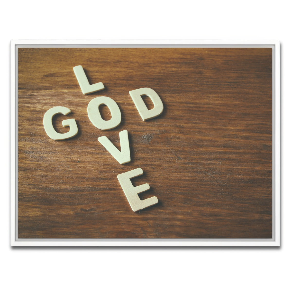 AUTO-MOCKUP WHITE | Love God | 1 Piece | White Framed Canvas | group=4x3