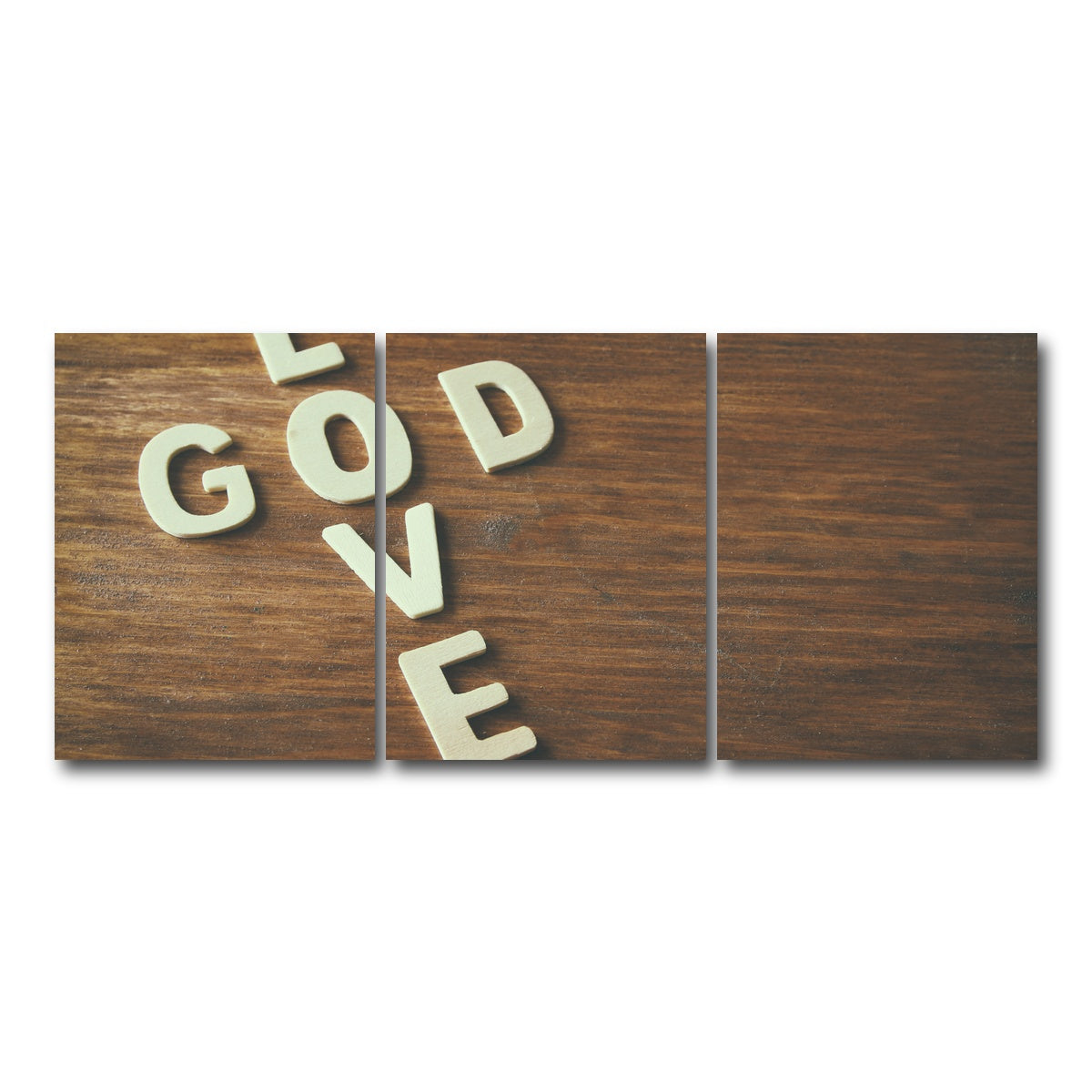 AUTO-MOCKUP WHITE | Love God | 3 Piece | Gallery Wrap Canvas | group=18x24