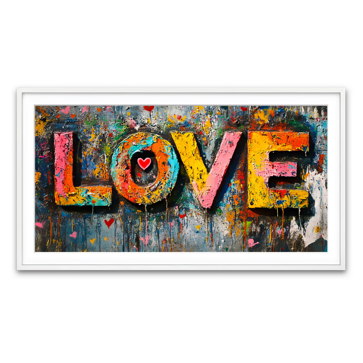 Framed Print 2x1 White