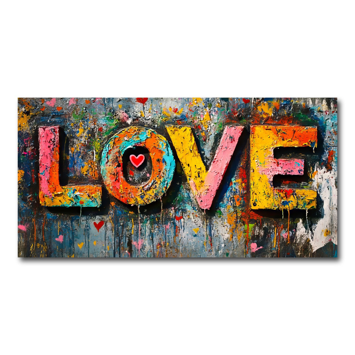 AUTO-MOCKUP WHITE | Love Graffiti | 1 Piece | Gallery Wrap Canvas | group=2x1