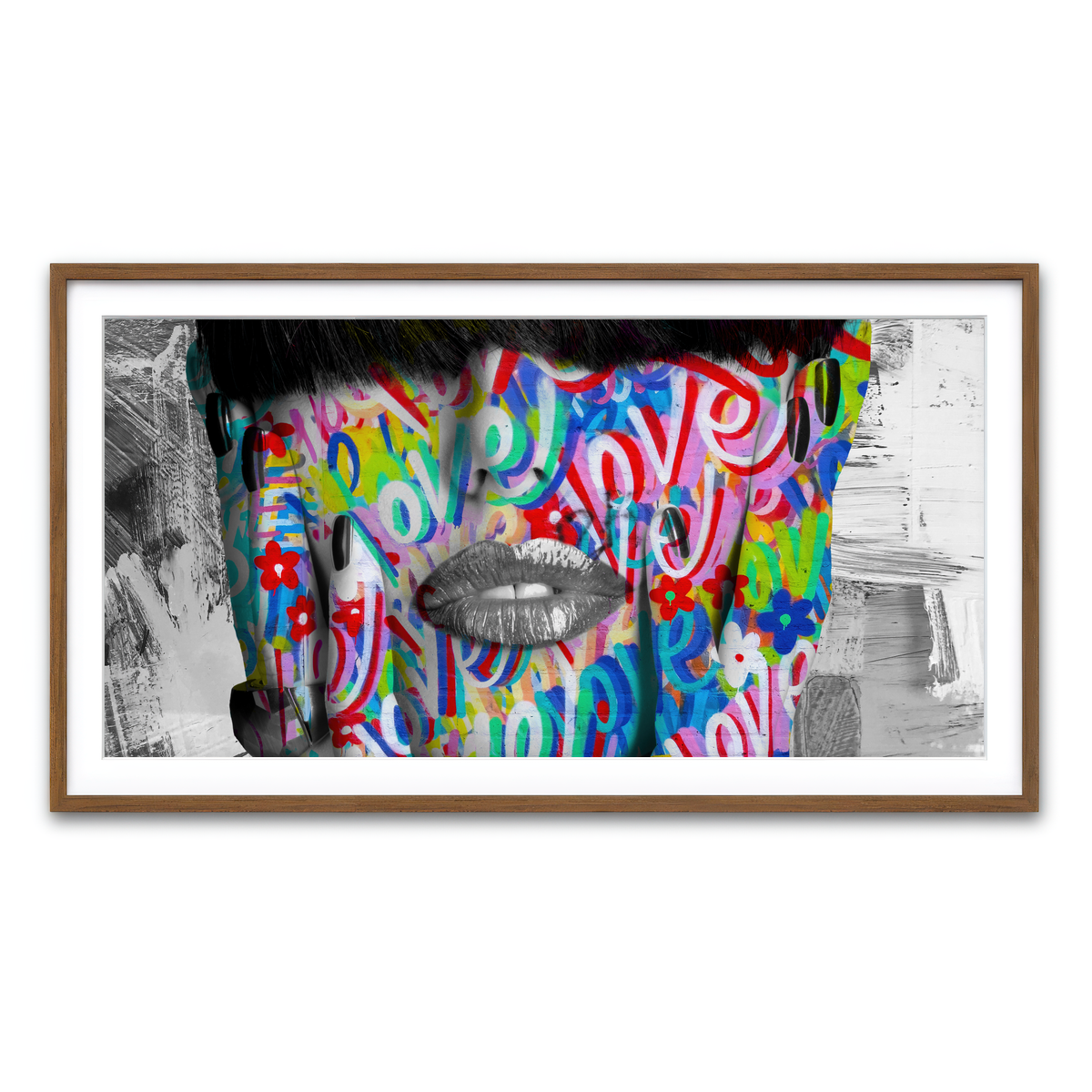 Framed Print 2x1 Walnut