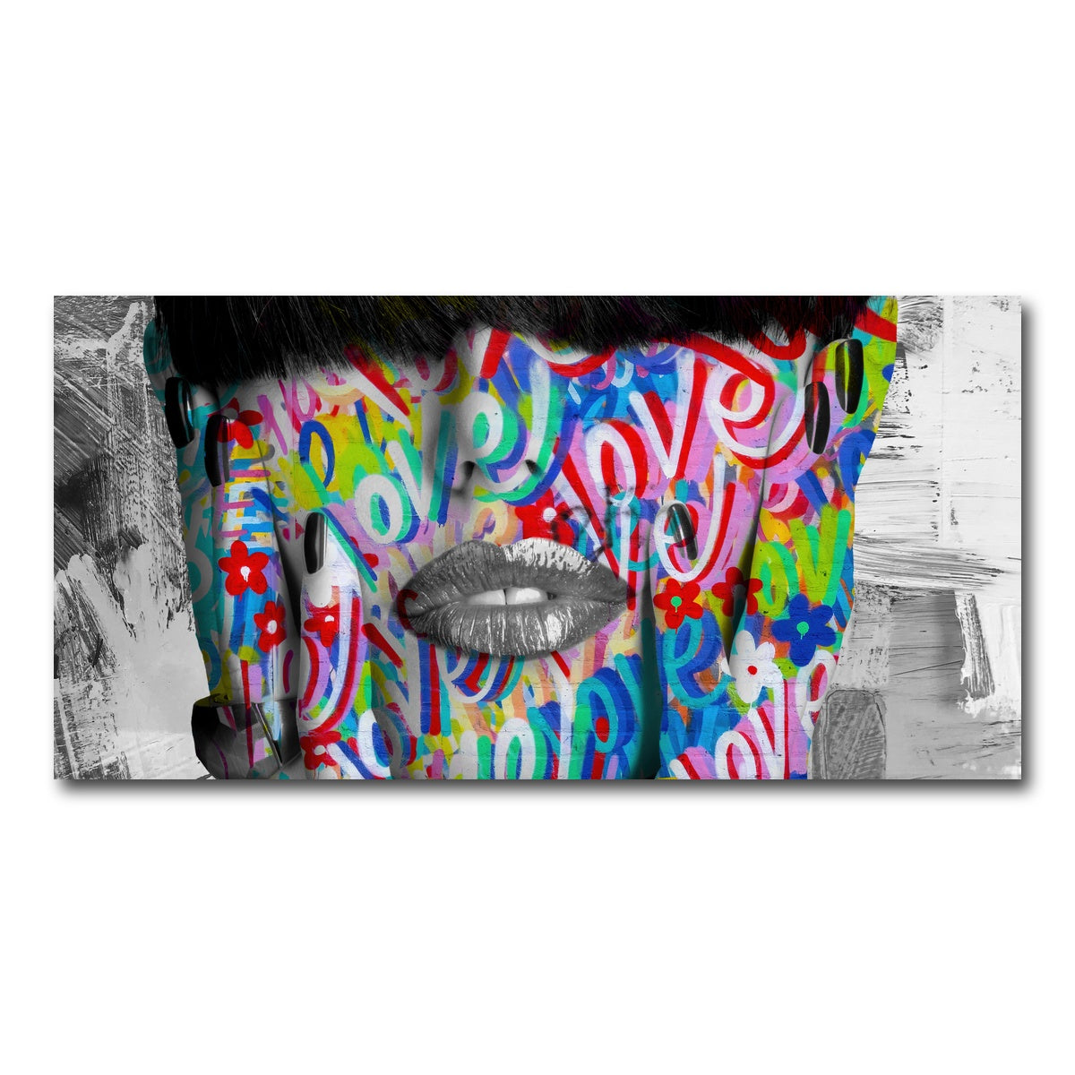 AUTO-MOCKUP WHITE | Love Love Love | 1 Piece | Gallery Wrap Canvas | group=2x1