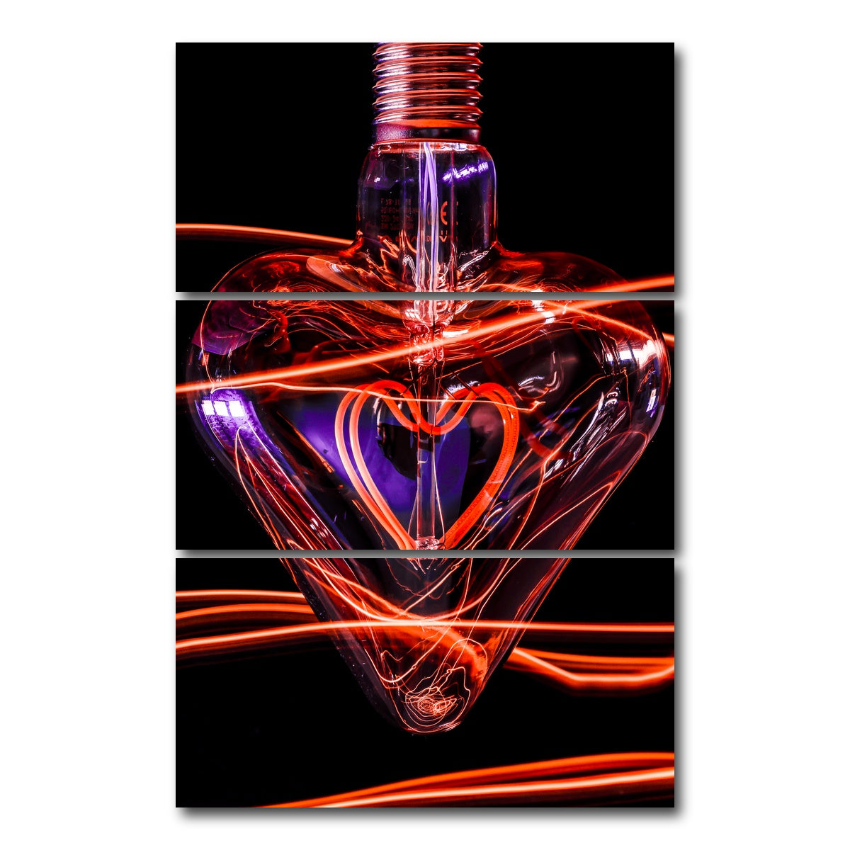 AUTO-MOCKUP WHITE | Love | 3 Piece | Gallery Wrap Canvas | group=12x24_stacked