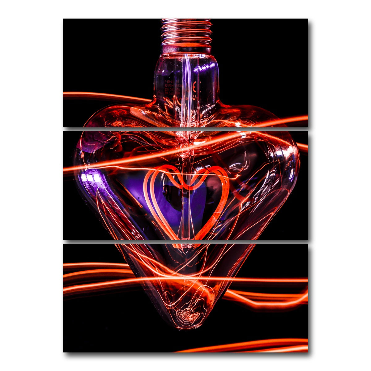 AUTO-MOCKUP WHITE | Love | 3 Piece | Gallery Wrap Canvas | group=8x18_stacked