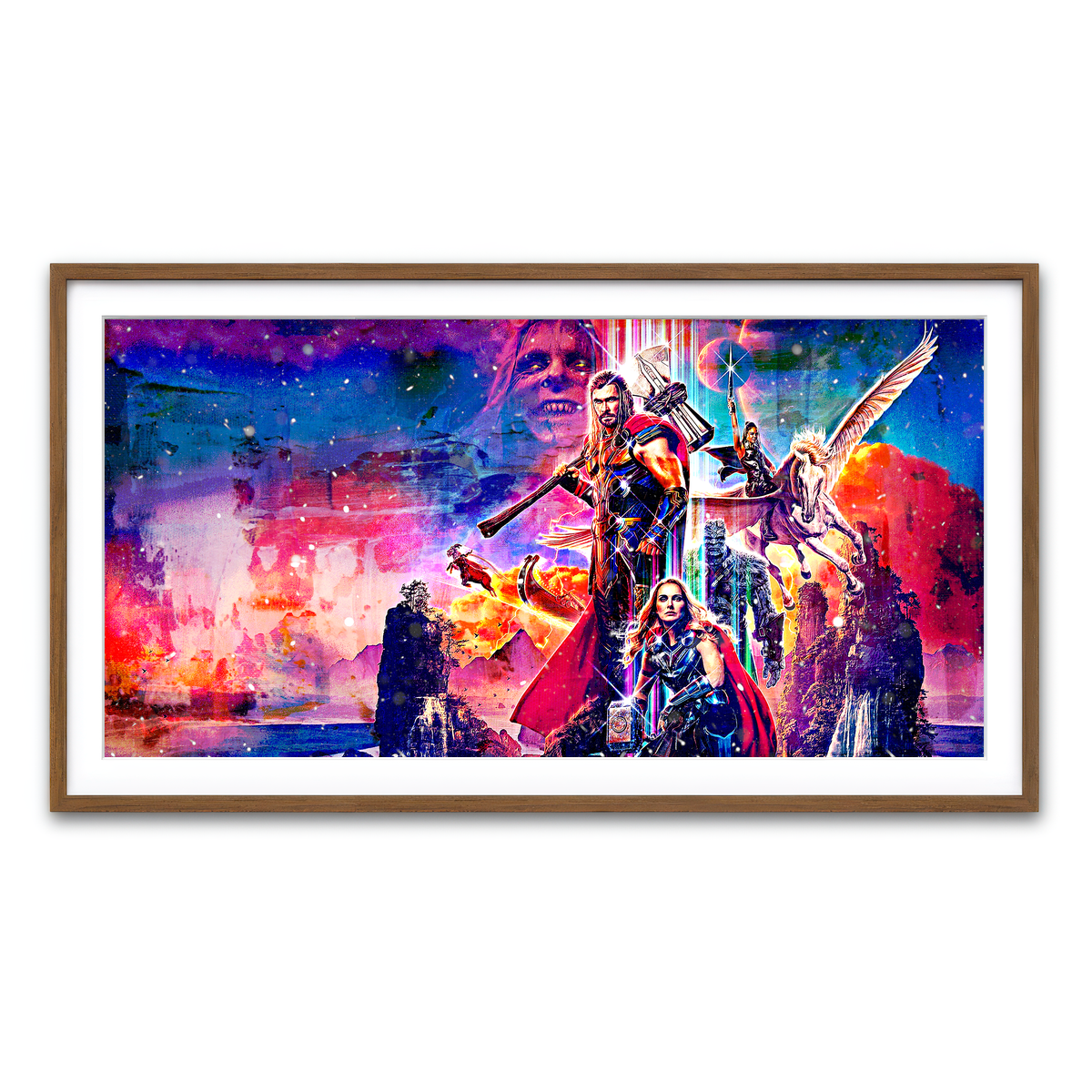 Framed Print 2x1 Walnut