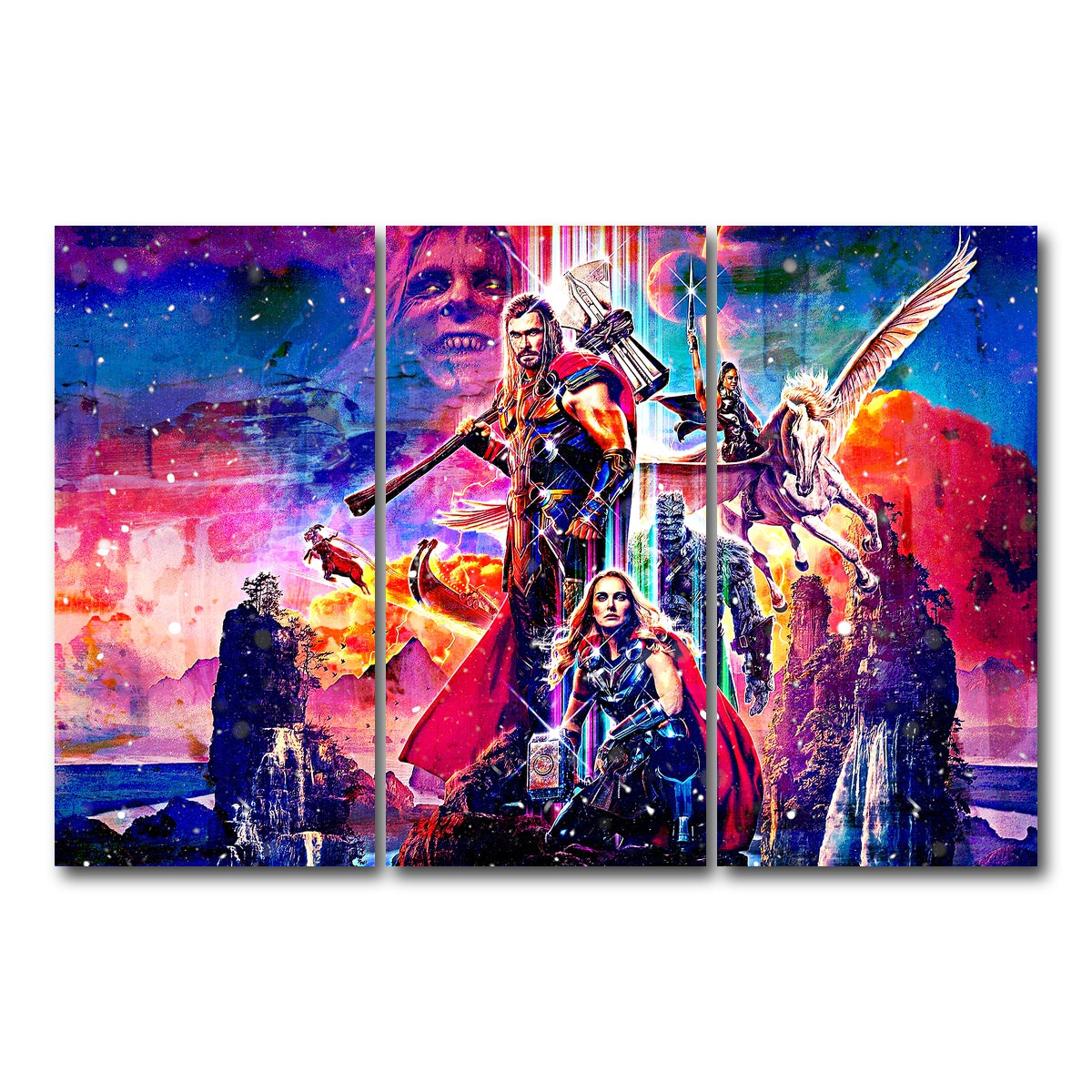 AUTO-MOCKUP WHITE | Love and Thunder | 3 Piece | Gallery Wrap Canvas | group=12x24