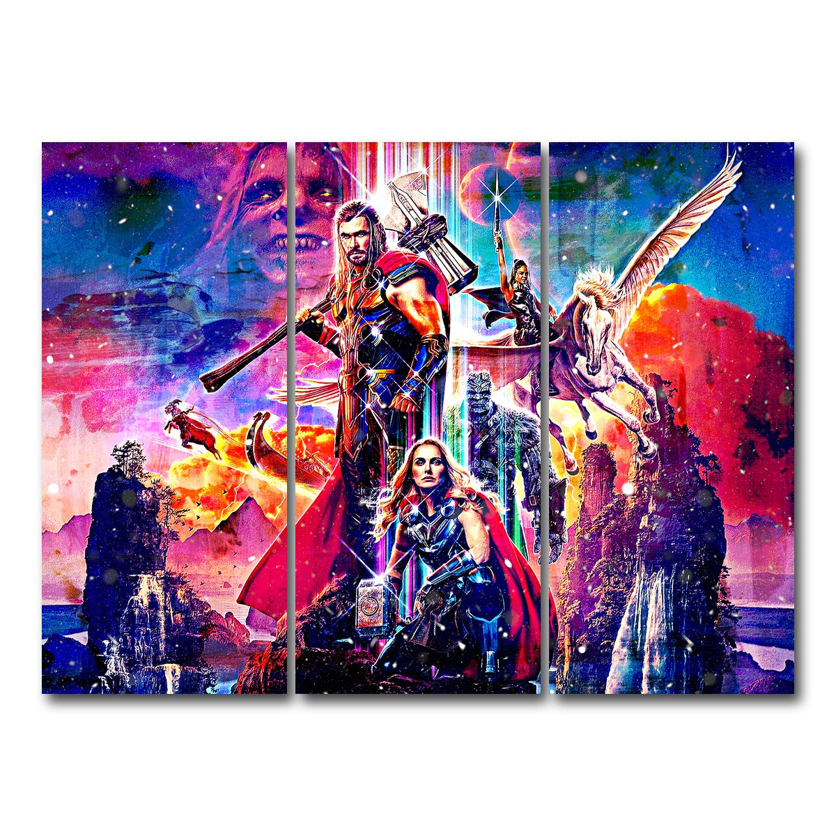 AUTO-MOCKUP WHITE | Love and Thunder | 3 Piece | Gallery Wrap Canvas | group=8x18