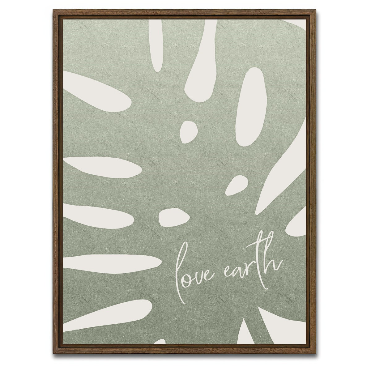 AUTO-MOCKUP WHITE | Love earth | 1 Piece | Walnut Framed Canvas | group=3x4