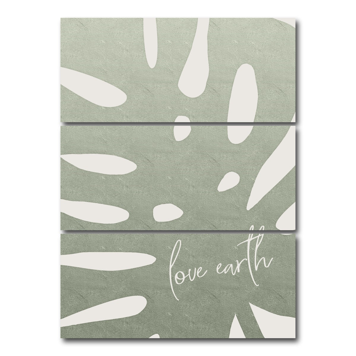 AUTO-MOCKUP WHITE | Love earth | 3 Piece | Gallery Wrap Canvas | group=8x18_stacked