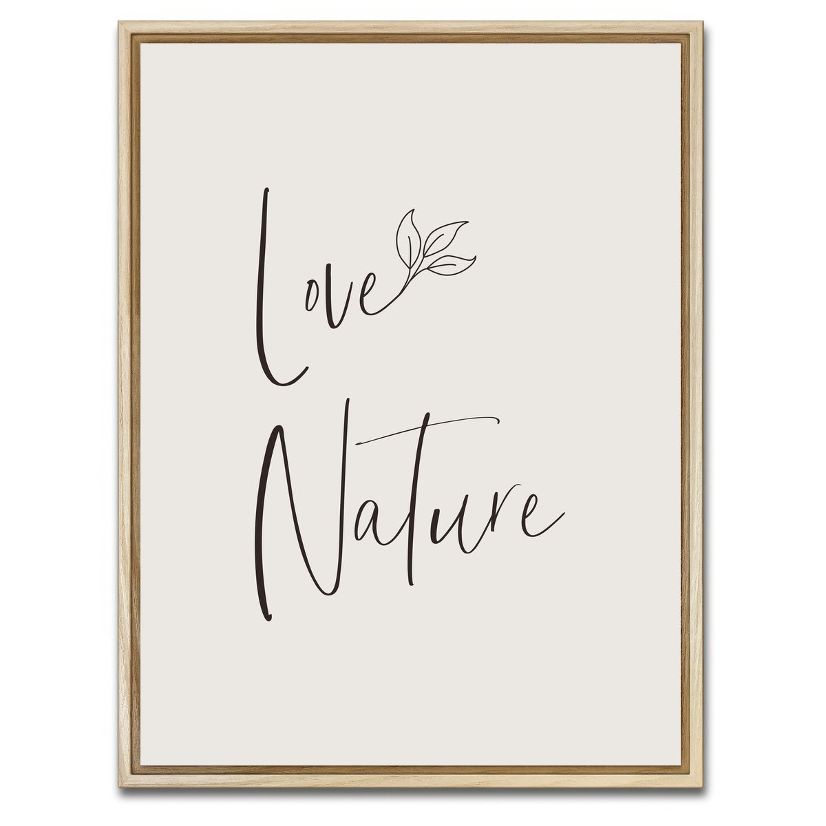 AUTO-MOCKUP WHITE | Love nature - minimalist | 1 Piece | Natural Framed Canvas | group=3x4