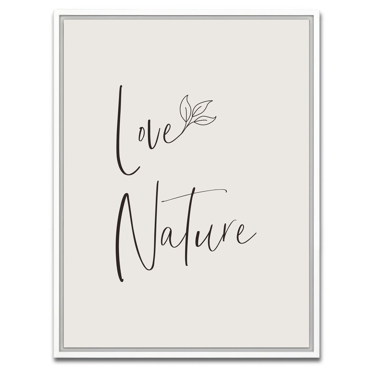 AUTO-MOCKUP WHITE | Love nature - minimalist | 1 Piece | White Framed Canvas | group=3x4