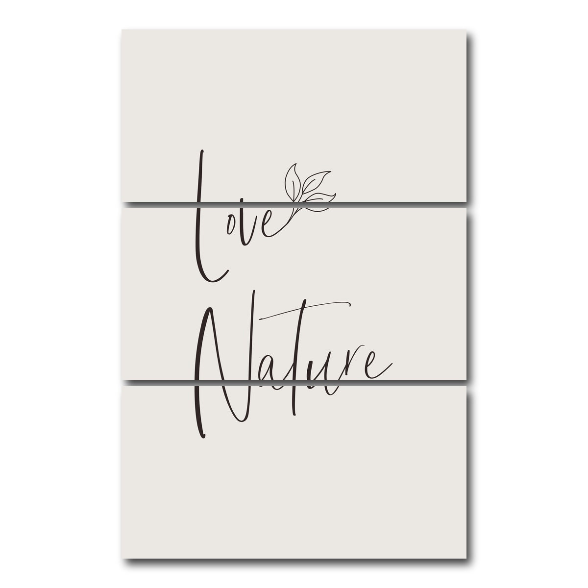 AUTO-MOCKUP WHITE | Love nature - minimalist | 3 Piece | Gallery Wrap Canvas | group=12x24_stacked