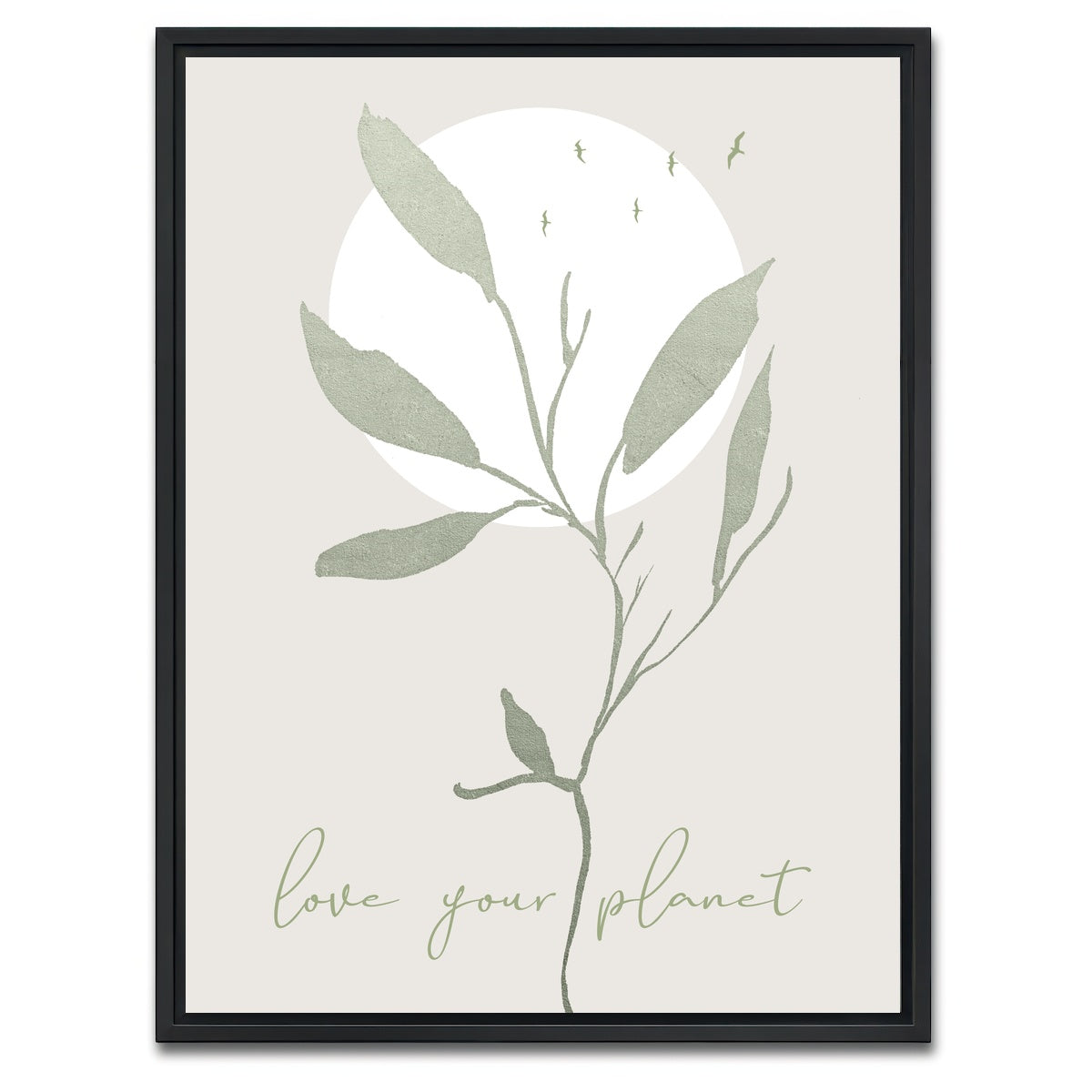 AUTO-MOCKUP WHITE | Love your planet | 1 Piece | Black Framed Canvas | group=3x4