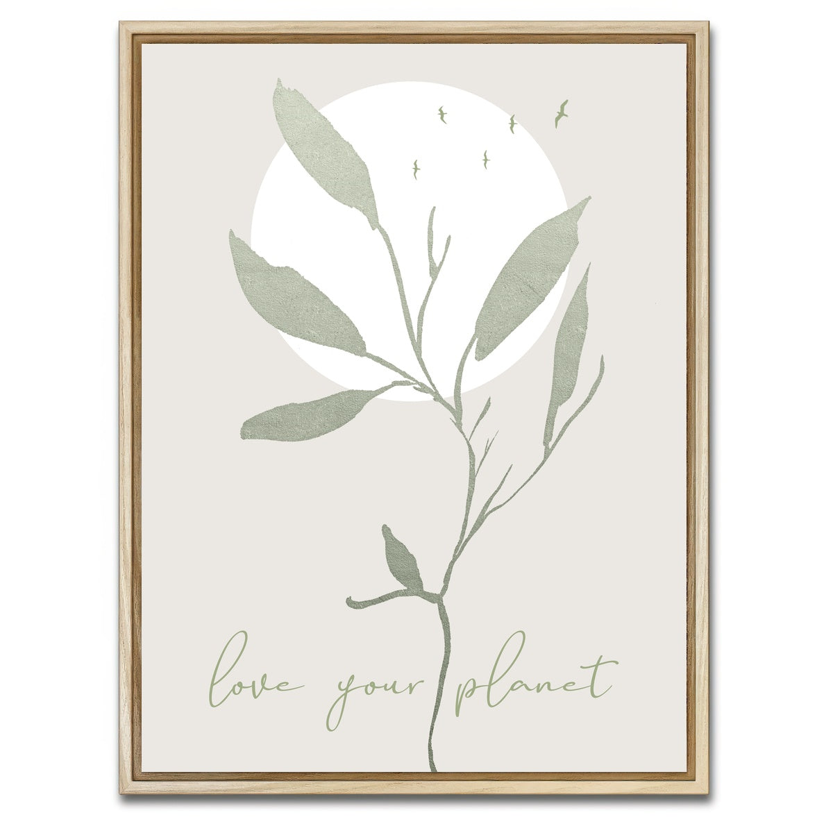 AUTO-MOCKUP WHITE | Love your planet | 1 Piece | Natural Framed Canvas | group=3x4
