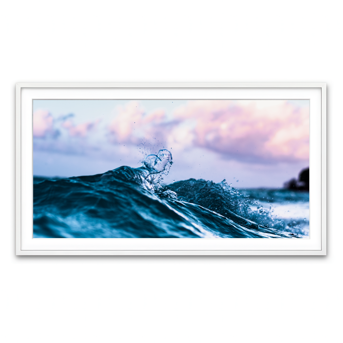 Framed Print 2x1 White