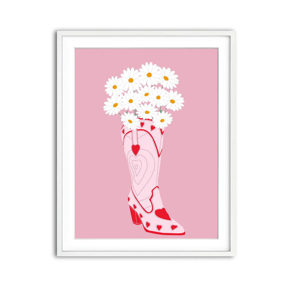 Framed Print 3x4 White