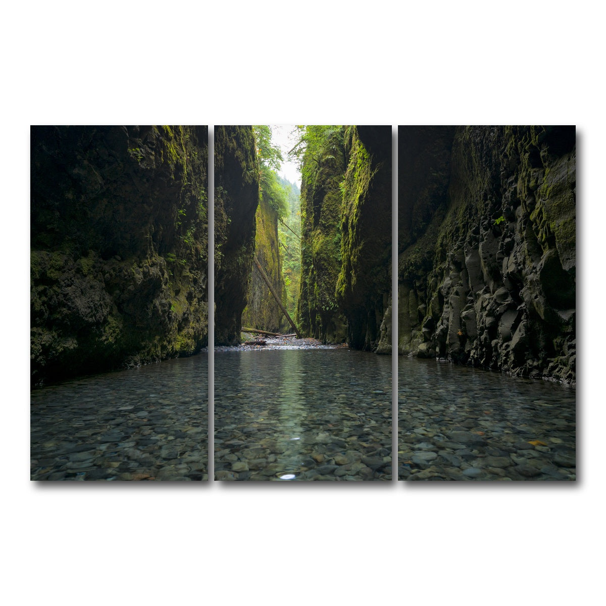AUTO-MOCKUP WHITE | Lower Oneonta Falls | 3 Piece | Gallery Wrap Canvas | group=12x24
